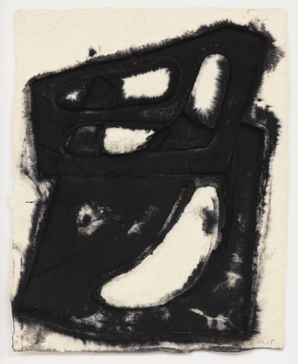 Mel Kendrick Untitled (Gasket Drawing), 2015 cast paper and carbon black pigment 13 1/2 x 11 in (34.3 x 27.9 cm)