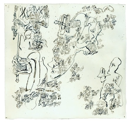 Erwin Pfrang Untitled (from the series Hades II Teil), 2003/2004 mixed media on parchment 11 1/2 x 12 1/4 inches 29.2 x 31.1 cm