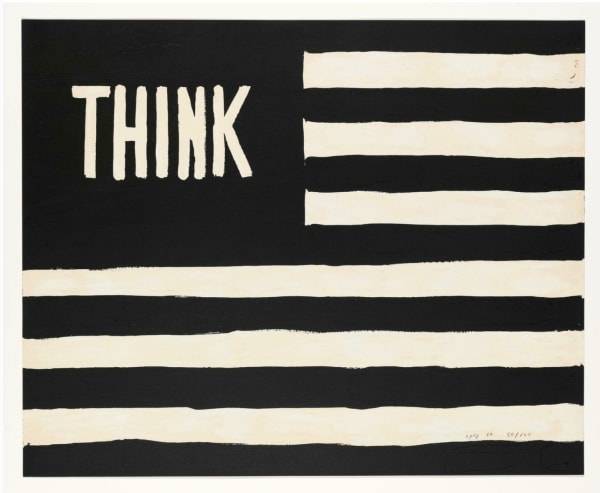 William Copley Think, 1967 screen-print 22 x 28 in (55.88 x 71.12 cm) framed: 26 3/4 x 32 3/4 x 1 5/8 in (67.9 x 83.2 x 4 cm) Artist's Proof