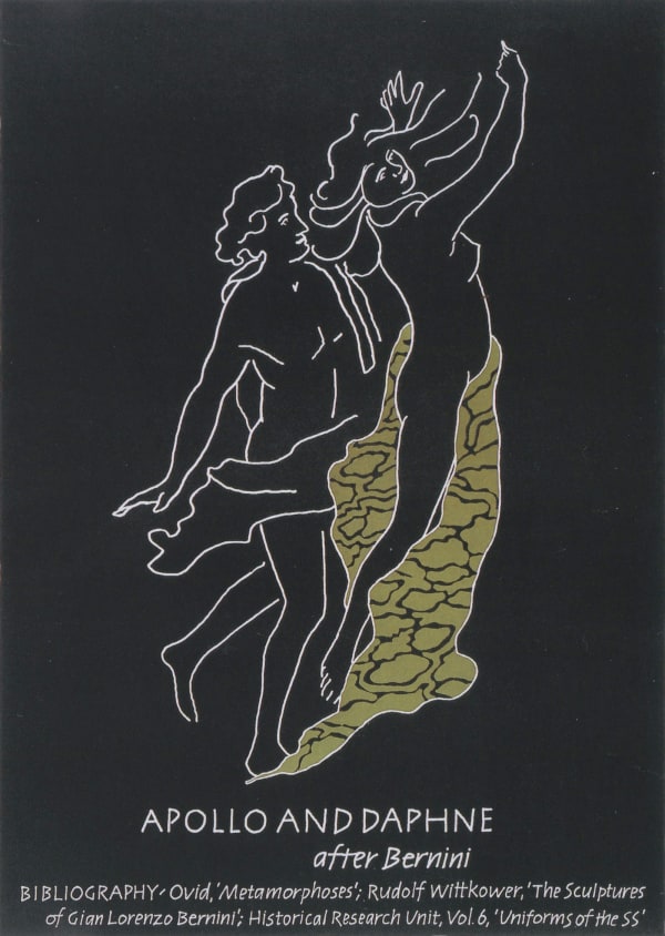 Ian Hamilton Finlay APOLLO AND DAPHNE AFTER BERNINI, 1977 screenprint 19 1/2 x 14 1/4 in (49.5 x 36.2 cm) framed: 22 3/4 x 16 3/4 in (57.8 x 42.5 cm)