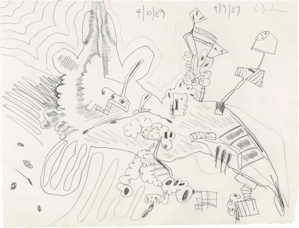 Carroll Dunham Untitled, 1989 pencil on paper 12 1/2 x 16 3/4 inches 31.8 x 42.5 cm