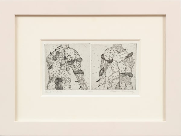 Christina Ramberg Back to Back, 1974 etching 4 x 7 7/8 in (10 x 19.8 cm) framed: 11 5/8 x 15 3/8 in (29.5 x 39.1 cm)