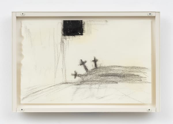 Enzo Cucchi Untitled, 1985 pencil and charcoal on paper 5 7/8 x 10 in (14.9 x 25.4 cm)