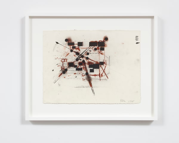 Barry Le Va Untitled, 1995 pencil and ink on paper 11 1/4 x 15 in ( 28.6 x 38.1 cm) Framed 16 x 20 in ( 40.6 x 50.8 cm)