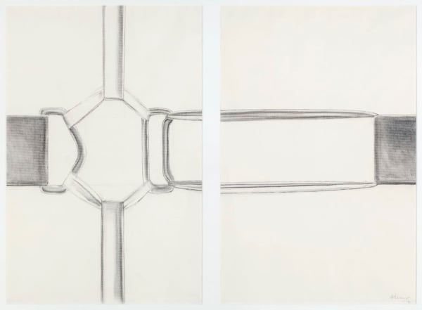 Richard Artschwager Untitled, 1990 charcoal and graphite on two sheets of paper 37 x 25 inches each 94 x 63.5 cm each