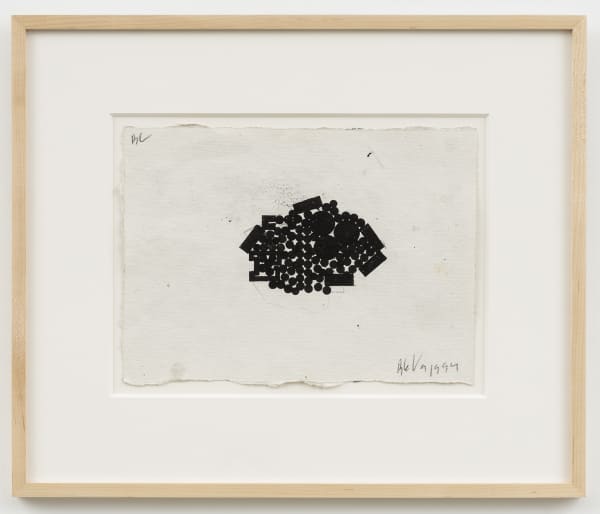 Barry Le Va Clot-Pushed from the Outside, 1994 ink and graphite on paper 9 x 11 1/4 in (22.9 x 28.6 cm)