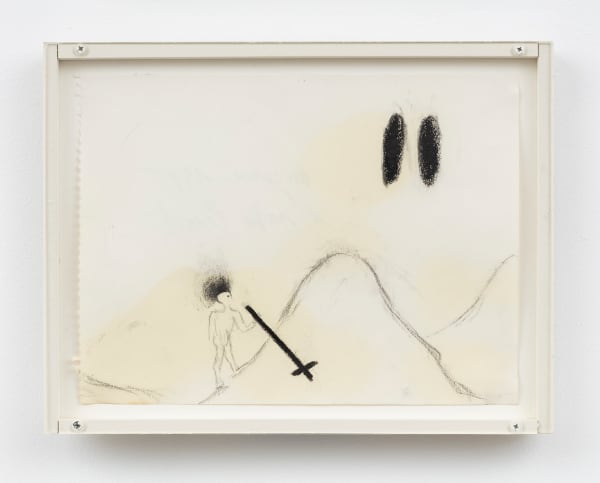 Enzo Cucchi Untitled, 1985 pencil and charcoal on paper framed: 8 3/8 x 10 7/8 in (21.3 x 27.6 cm)