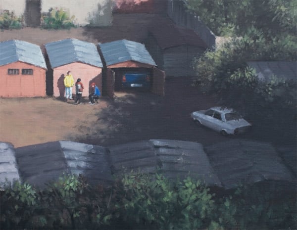 Serban Savu Pleasant Chat, 2010 oil on canvas 13 3/4 x 17 3/4 in (35 x 45 cm)