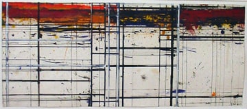 Brice Marden Masking Drawing No.20, 1983 - 86 oil, ink and gouache on paper 14 x 32 7/8 inches 35.6 x 83.5 cm