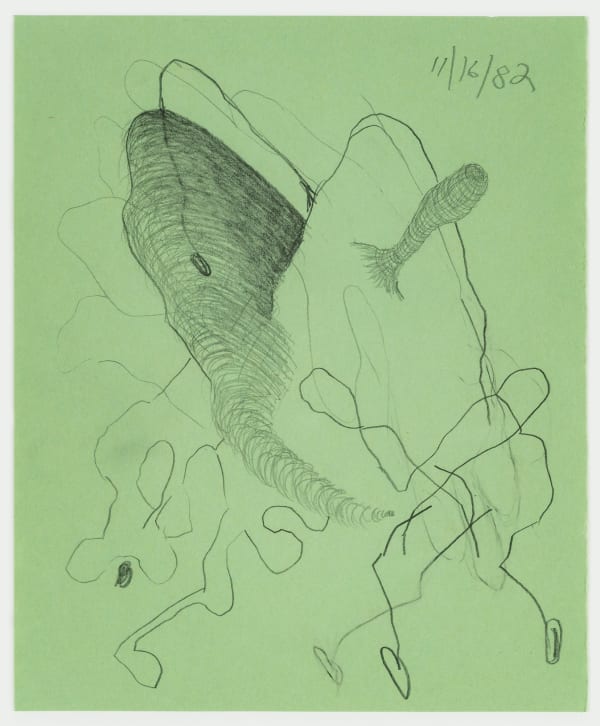 Carroll Dunham Untitled (11/16/82), 1982 pencil on paper 8 1/2 x 7 in (21.6 x 17.8 cm)