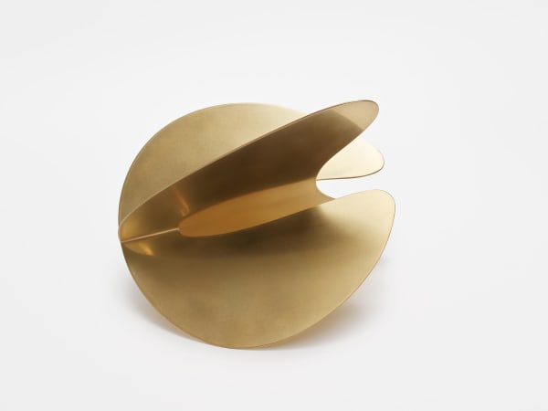 Jorinde Voigt Dyade 09, 2022 gilded stainless steel, framed 20 1/8 x 14 3/4 x 19 1/4 in (51 x 37.5 x 49 cm)