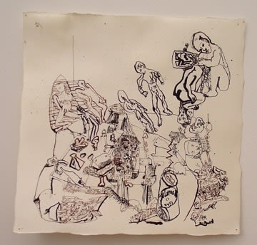 Erwin Pfrang Untitled (from the series Hades II Teil), 2003/2004 mixed media on parchment 10 3/4 x 11 inches 27.3 x 27.9 cm