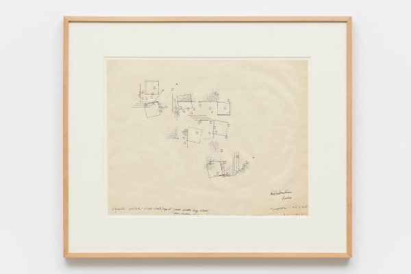 Barry Le Va Equals: particles and small sheets (equal same number long sheets), 1967 ink on paper 20 1/2 x 25 1/2 in (52.1 x 64.8 cm) framed: 26 3/8 x 31 1/4 in (67 x 79.4 cm)