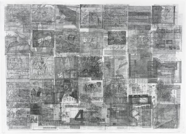 Ciprian Mureșan Palimpsest Artforum March 2006, 2016 graphite on paper framed: 59 3/4 x 82 1/4 in (151.8 x 208.9 cm)