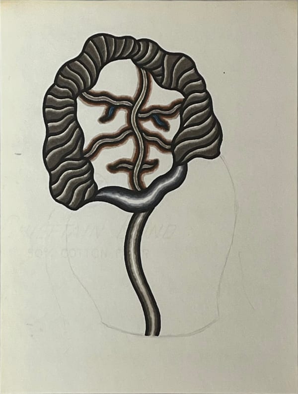 Ray Yoshida Untitled, c. 1971-72 ink on paper 11 x 8 1/4 in (27.9 x 21 cm) framed: 15 5/8 x 13 1/8 in (39.7 x 33.3 cm)