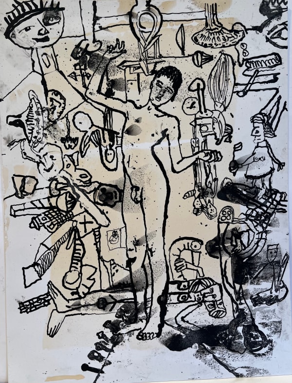 Erwin Pfrang Untitled (St. Sebastian series), 2007 ink on paper 9 1/2 x 7 in (24.1 x 17.8 cm) framed: 16 x 14 in (40.6 x 35.6 cm)