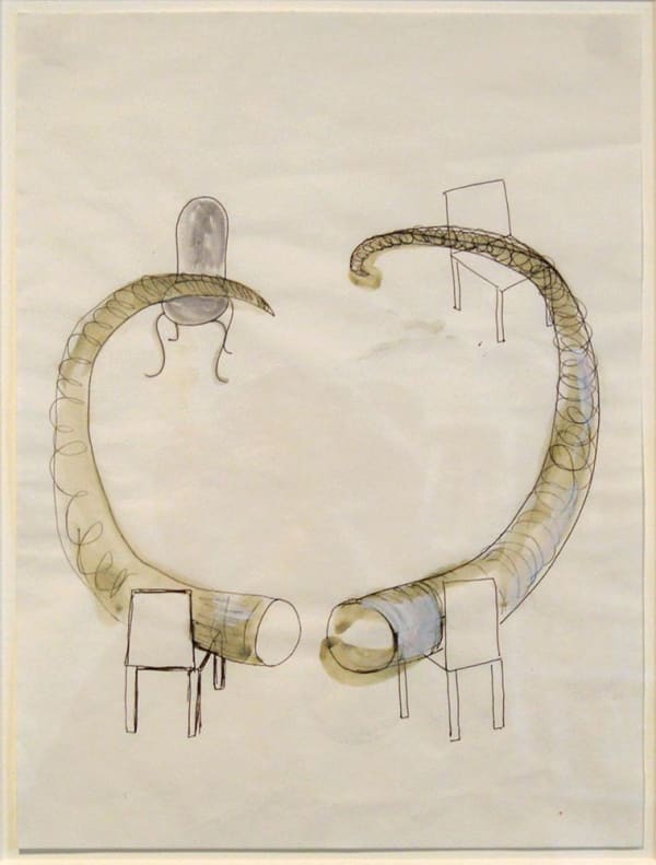 Rosemarie Trockel Ohne Titel (Untitled), 1984 graphite and watercolor on paper 11 x 8 3/8 in 27.9 x 21.3 cm