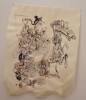 Erwin Pfrang Untitled (from the series Hades I Teil), 2003/2004 mixed media on parchment 29 3/4 x 23 1/2 inches 75.6 x 59.7 cm
