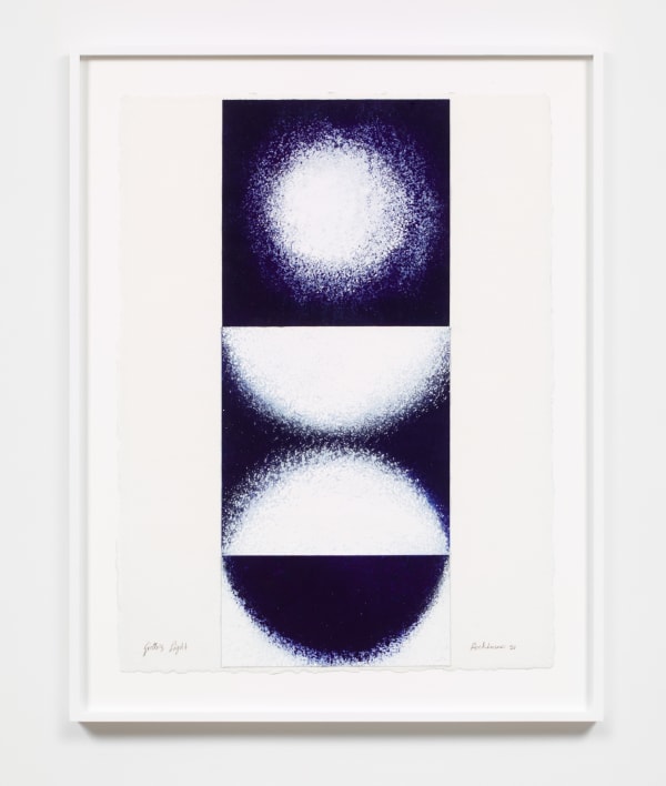 Dorothea Rockburne Giotto's Light, 2021 Aquacryl paint and gouache on paper 30 x 23 in (76.2 x 58.4 cm) framed: 35 1/4 x 28 in (87 x 71.1 cm)