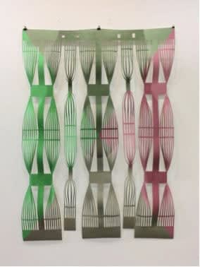 Johnathan Payne Watermelon (Akrum doing a handstand), 2017 hand-cut and shredded matte photograph and adhesive 54 1/2 x 38 3/4 in 138.4 x 98.4 cm