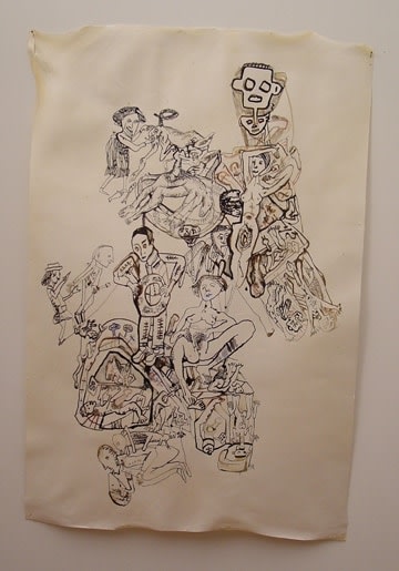 Erwin Pfrang Untitled (from the series Hades I Teil), 2003/2004 mixed media on parchment 36 1/2 x 24 inches 92.7 x 61 cm