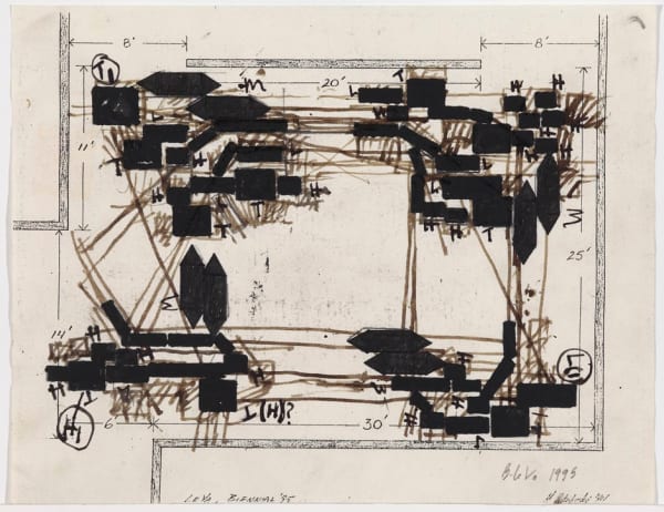Barry Le Va Untitled (Biennial '95), 1995 ink and pencil on photocopy 8,5 x 11 in (215.9 x 27.9 cm)