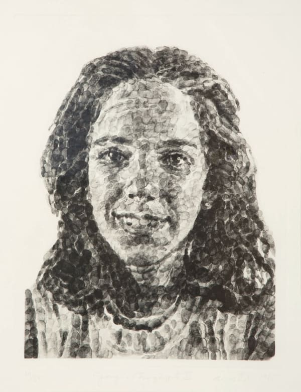 Chuck Close Georgia / Fingerprint II, 1985 fingerprint lithograph framed: 32 1/2 x 24 1/2 in (82.5 x 62.2 cm) APVIII