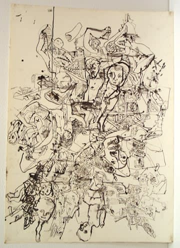 Erwin Pfrang Abflus II, 2004 - 2005 india ink on paper 27 3/4 x 19 3/4 in (70.4 x 49.9 cm)