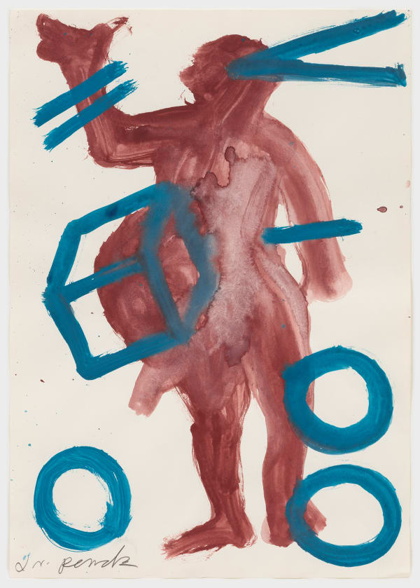 A.R. Penck Untitled, 1978 gouache on paper 16 1/2 x 11 1/2 in (41.9 x 29.2 cm)