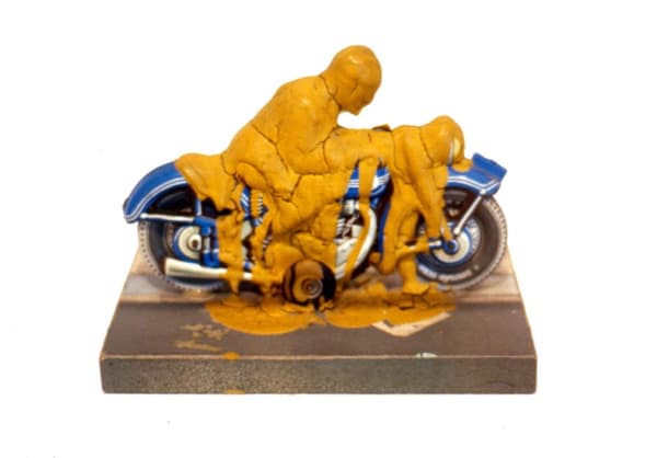 Dieter Roth Motorradfahrer (Motorcyclist), 1969 acrylic over toy motorcycle 4 15/16 x 6 3/4 x 4 1/2 in 12.5 x 17.1 x 11.4 cm