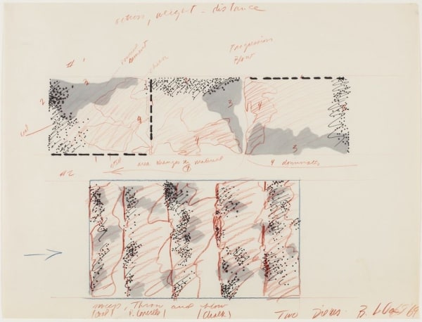 Barry Le Va, Sweep, Throw, Blow, 1968-69