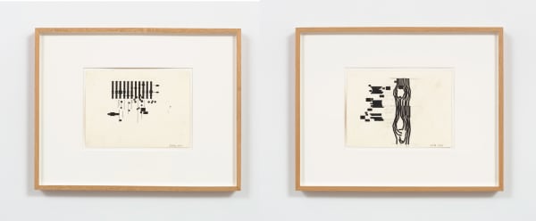 Barry Le Va Studies For Unexecuted Sculpture, For Sculpture of Combined Thoughts, 1994 ink and graphite on paper each: 8 1/4 x 11 1/4 in (21 x 28.6 cm)