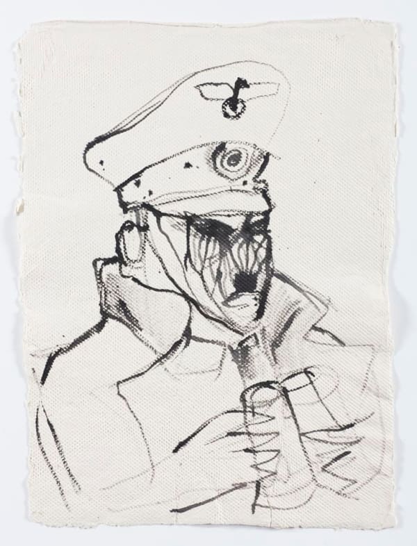 Jonathan Meese DR. CYCLOPS, 2000 ink on paper 39 x 29 1/2 in 99 x 75 cm