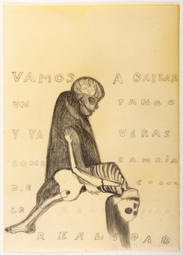 Sandra Vásquez de la Horra Vamos a Bailar un Tango (Come and Dance the Tango), 2010 graphite and wax on paper 13 3/4 x 9 7/8 in (35 x 25 cm)
