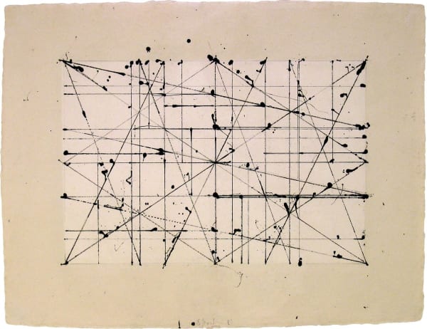 Brice Marden Untitled (Window Study No. 5), 1983 ink on paper 18 1/8 x 23 3/8 inches 46 x 59.4 cm