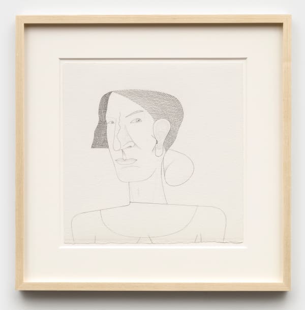 Jim Nutt Untitled, 2022 graphite on paper 13 x 13 in (33 x 33 cm) framed: 20 x 20 in (50.8 x 50.8 cm)