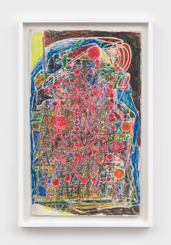 Steve DiBenedetto Folk Music Planetarium, 2022 colored pencil on paper 22 1/2 x 13 in (57.1 x 33 cm) framed: 25 1/4 x 16 1/4 in (64.1 x 41.3 cm)