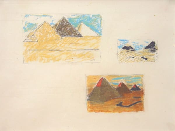 Louis I. Kahn Pyramid Studies, Egypt, 1951 pastel on paper 11 1/4 x 14 1/2 in 28.6 x 36.8 cm