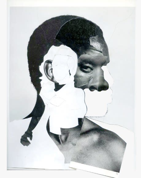 Wardell Milan Bobby Love, 2018 cut-and-pasted printed paper 11 3/4 x 10 7/8 in 29.8 x 27.6 cm