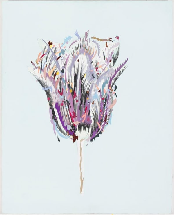 Wardell Milan The Flower No. 6, 2015 graphite, charcoal, oil on canvas 30 x 24 in 76.2 x 61 cm