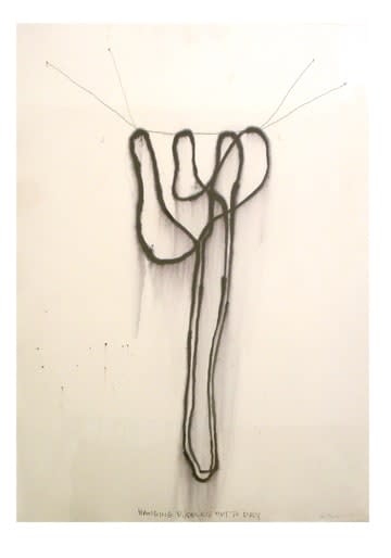 Al Taylor Hanging Puddles Out to Dry, 1991 pencil, toner and solvent on paper 24 x 17 1/4 inches 61 x 43.8 cm