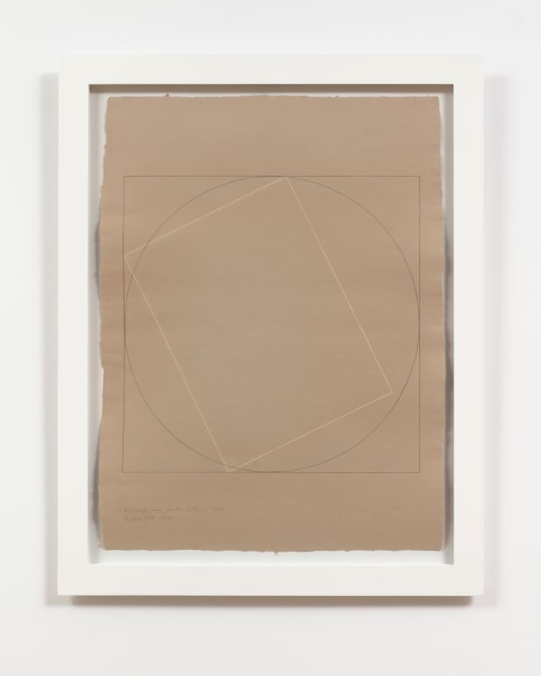 Robert Mangold Rectangle and Circle within a Square, 1975 colored pencil on paper 30 1/4 x 22 1/2 in (76.8 x 57.1 cm) framed: 37 x 29 in (94 x 73.7 cm)