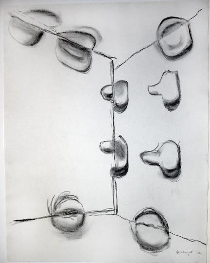 Richard Artschwager Untitled (Corner w/ thumbprints), 2002 charcoal on paper 32 x 25 inches