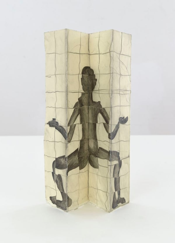 Sandra Vásquez de la Horra Atravezando el Umbral II (Crossing the Threshold II), 2017 graphite and wax on folded paper 13 1/4 x 8 1/2 in 33.7 x 21.6 cm