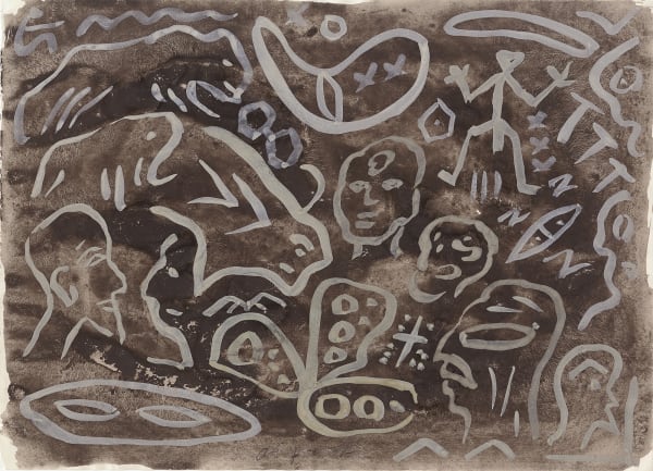 A.R. Penck Untitled, 1987 gouache on paper 11 1/2 x 16 1/4 in (29.2 x 41.3 cm)