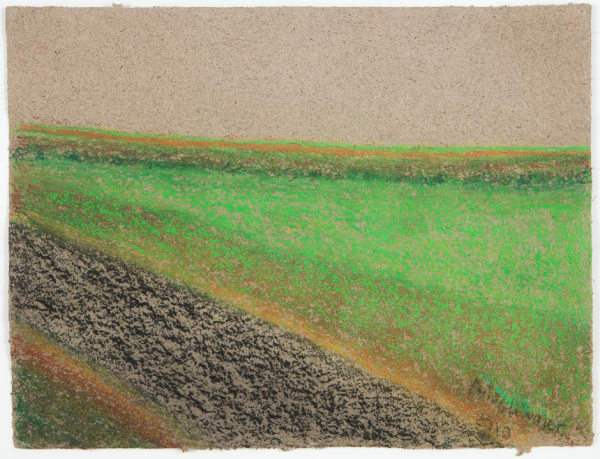 Richard Artschwager Horizontal Landscape with Road and Field, 2010 pastel on handmade paper 18 x 23 7/8 in 45.7 x 60.6 cm