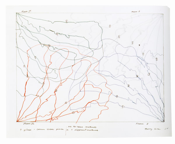 Barry Le Va 4 Phase-Corner Blow Piece, 1969 ink on paper 21 x 25 1/2 in (53.3 x 64.8 cm)