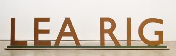 Ian Hamilton Finlay Lea Rig, 1991 painted wood, with Jim Brennan 21 1/4 x 113 x 5 1/8 in (54 x 287 x 13 cm)