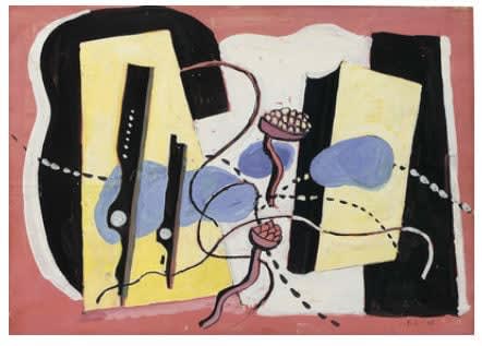 Fernand Léger Nature Morte (Still Life), 1928 gouache and brush and ink over pencil on paper 10 5/8 x 15 in 27 x 38.1 cm