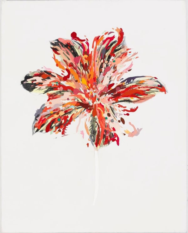 Wardell Milan The Flower No. 1, 2015 graphite, charcoal, oil on linen 30 x 24 in 76.2 x 61 cm